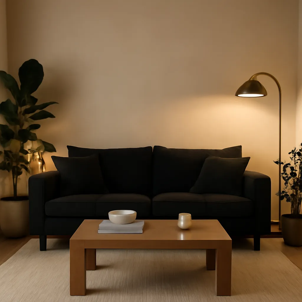 Image pour Canapé noir salon