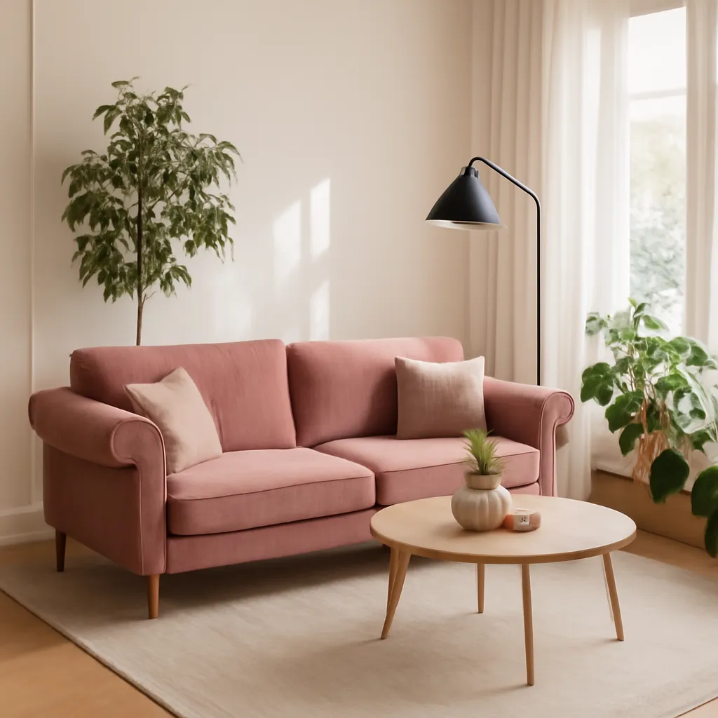 Image pour Canapé rose salon