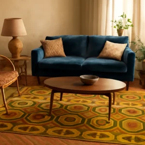 Tapis de salon vintage 70s : guide déco pratique
