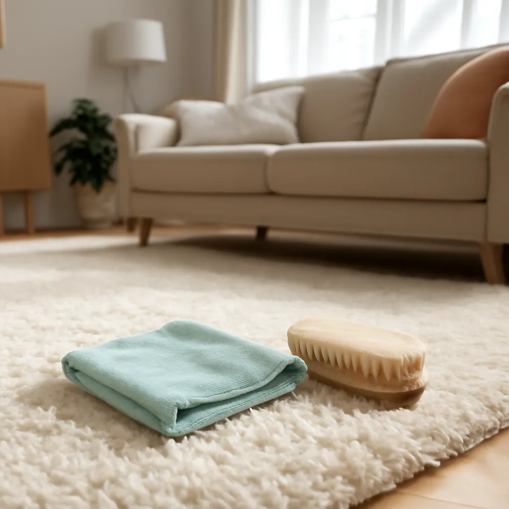 Nettoyer un tapis de salon blanc : guide pratique